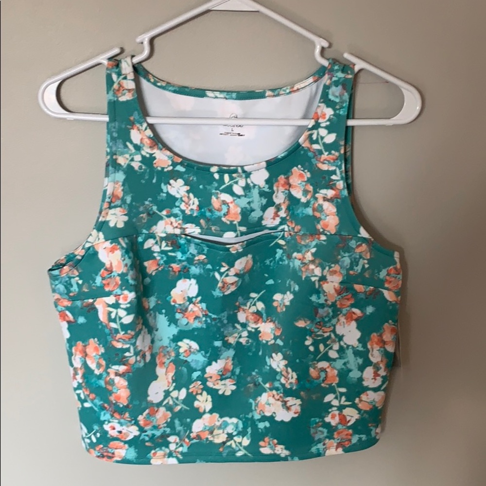 Decree Floral Cropped Tank Top